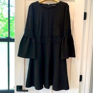 Banana Republic size 8 black bell sleeve dress
